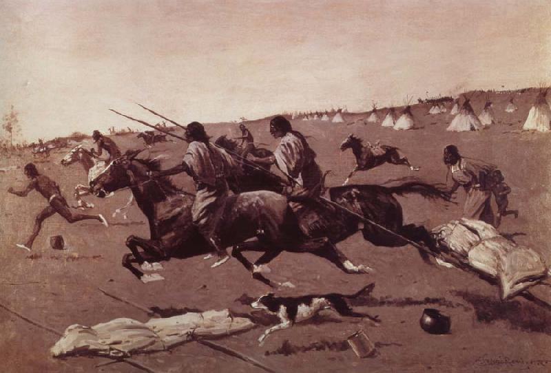 Frederick Remington Oil undated Geronimo Fleeing from camp China oil painting art